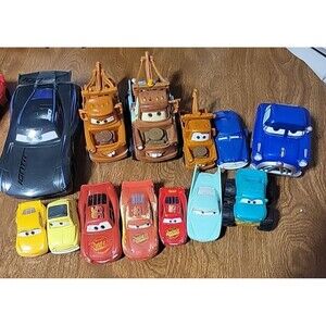 Disney the Cars Big Plastic some McDonalds Toybox clean out READ